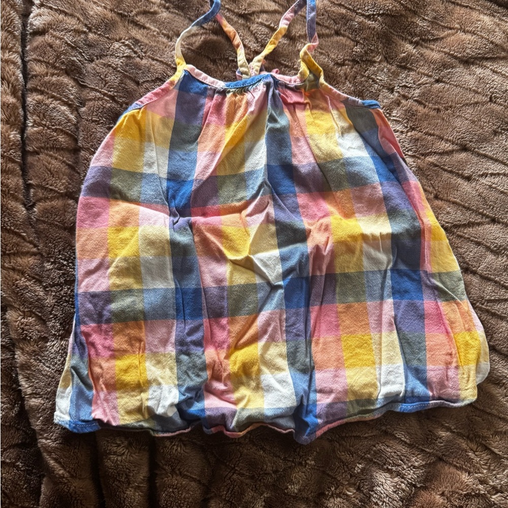 Old Navy Blue and Yellow Camisole with Tie-Dye Patterns